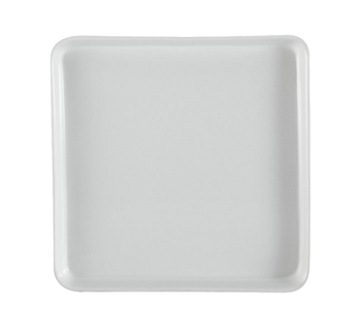 CAC China F-ST9 Super White Porcelain Square Fortune Tray (2 Dozen Per Case)