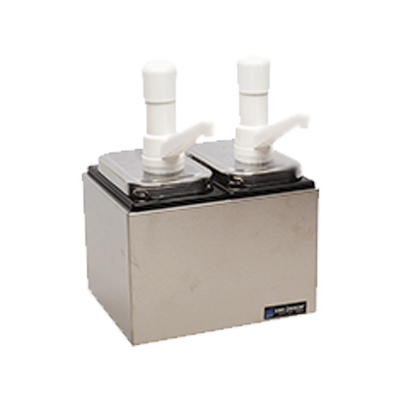 San Jamar P9712 Condiment Pump Service Center Countertop Double Well 10-1/8"W