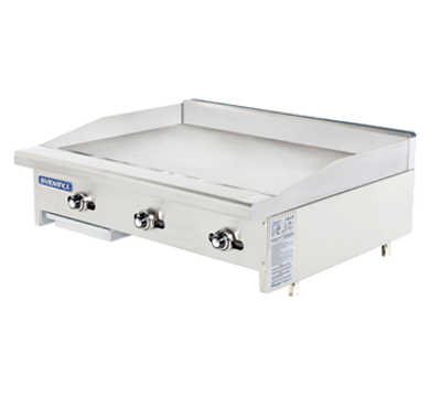 Turbo Air TATG-36-NG 36&quot; Natural Gas Countertop Radiance Griddle - 66,000 BTU