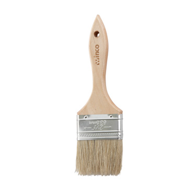 Winco WBR-25 Pastry Brush 2-1/2&quot; Wide Boar Hair Bristles Wooden Handle Metal Ferrules