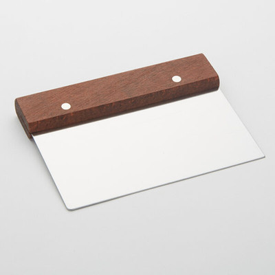 American Metalcraft DS6704 Dough Cutter and Scraper 6" Wide Stainless Blade 4.5" High Wooden Handle