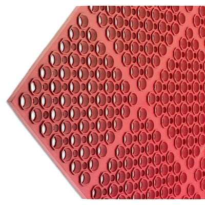 San Jamar KM2200B 3'L x 5'W x 3/4"D Red Kitchen Mat