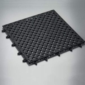 American Metalcraft BT12X12 12" x 12" Black Molded Vinyl Bar Tile