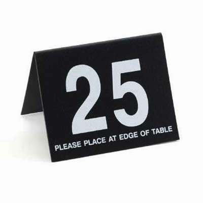 Cal-Mil 234-1-13 Number Tent 3.5" W Black Plastic Number Tent