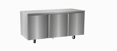Delfield 4472NP 72" W Stainless Steel Three-Section 3 Doors Reach-In Worktop and Undercounter - 115 Volts