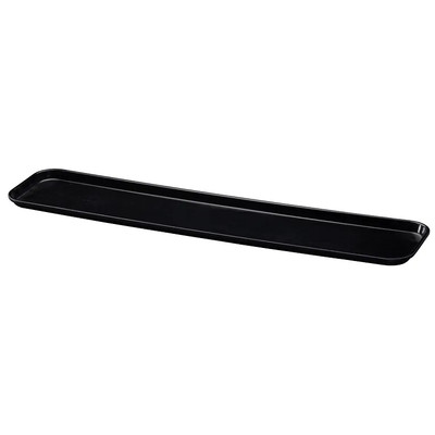 Cambro 630MT110 6-7/16" x 30" x 3/4" Black Rectangular Fiberglass Market Display Tray