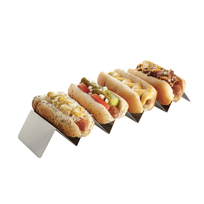 American Metalcraft TSH5 13.25" L x 4" W x 2" H Stainless Steel Taco Holder