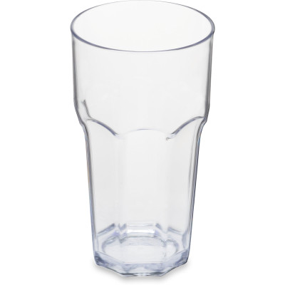 Carlisle 582207 22 Oz. Clear SAN Plastic Faceted Shape Louis Tumbler