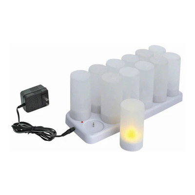 Winco CLR-12S Flameless Tealight Candle 1-1/2" Dia. x 1-1/2"H (1 Set)