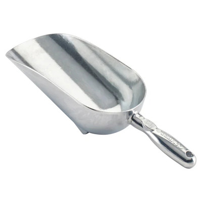 Winco AS-12 12 Oz. Round Bottom Aluminum Utility Scoop