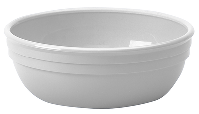 Cambro 100CW148 5&quot; 12-1/2 oz PolyCarbonate White Round Camwear Nappie Bowl - 48/Case