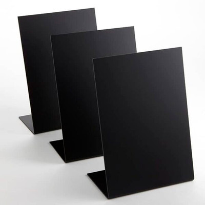 American Metalcraft TBABLA5 5.88" W Black Table Top Chalkboard (Pack of 3)