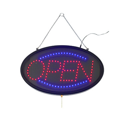 Winco LED-10 14"W x 1-3/4"H Oval Led Sign