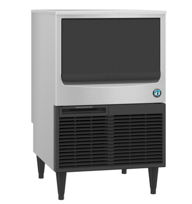 Hoshizaki KM-116BAK 130 Lbs. Stainless Steel Air-Cooled Cube Ice Maker with Bin - 115 Volts