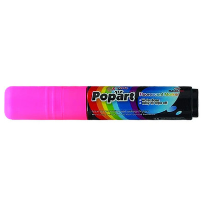 Winco MBPM-P 0.06" Chisel Tip Neon Pink Deluxe Plus Neon Marker