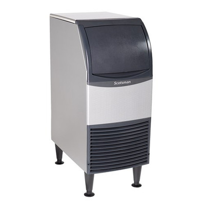 Scotsman CU0415MAX-1 60 Lbs. Stainless Steel Air Cooled Full Size Cube Undercounter Ice Maker with Bin - 115 Volts