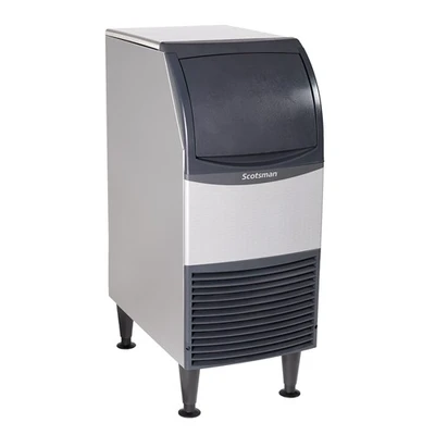 Scotsman CU0415MAX-1 60 Lbs. Stainless Steel Air Cooled Full Size Cube Undercounter Ice Maker with Bin - 115 Volts