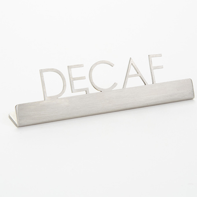 American Metalcraft SSD5 5" W Stainless Steel Decaf Sign