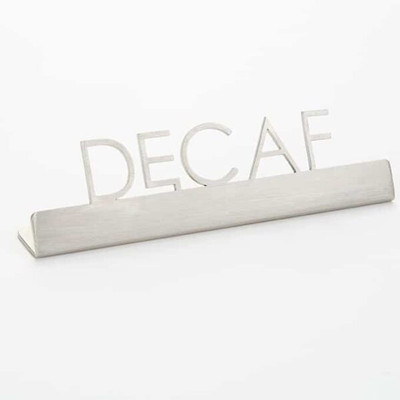 American Metalcraft SSD5 5" W Stainless Steel Decaf Sign