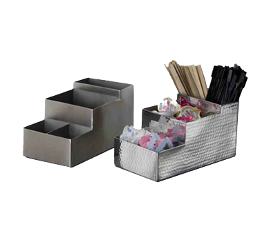 American Metalcraft HMBAR9 8" L x 4" W x 4" H Stainless Steel Coffee and Bar Organizer