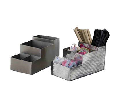 American Metalcraft HMBAR9 8" L x 4" W x 4" H Stainless Steel Coffee and Bar Organizer