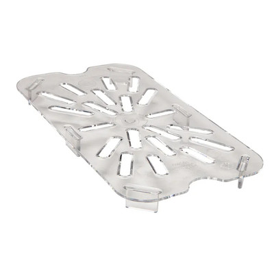 Cambro 40CWD135 Camwear 1/4 Size Clear PolyCarbonate Drain Shelf