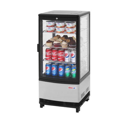 Turbo Air CRT-77-1R-N 16.75"W Glass Door Diamond Glass Merchandiser