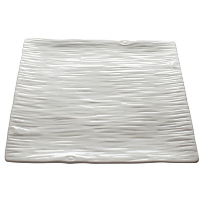 Winco WDP002-206 Porcelain Creamy White Square Platter (2 Each Per Pack)