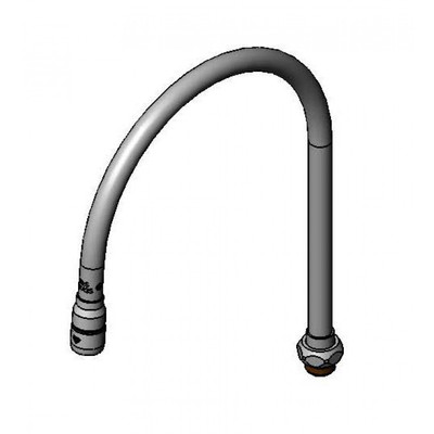T&amp;S Brass 135X-A22 Nozzle swivel 12-1/16" height 8-13/16" spread gooseneck 2.2 GPM aerator 5-1/8" clearance