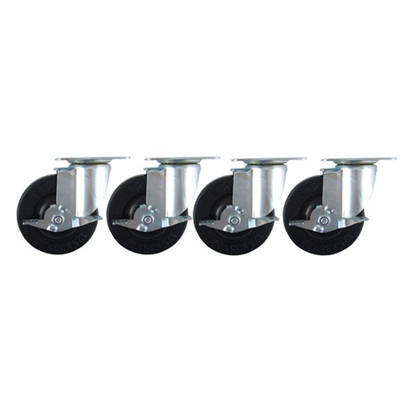 Adcraft GF-40 5&quot; Casters with Locking Brakes - 4 per Set