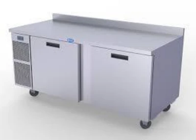 Randell 9235-290 72" W Two-Section Solid Doors Reach-In Refrigerated Counter or Work Top - 115 Volts