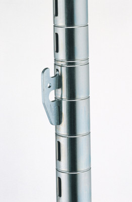 Metro 74Upqbl Qwikslot Post 74-5/8"H Mobile Clip Snaps Into Slot Black Epoxy Finish