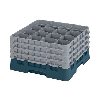 Cambro 16S900414 Camrack Glass Rack With (4) Soft Gray Extenders - 2 Cases