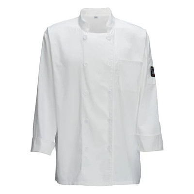 Winco UNF-5WM White Medium Chef Jacket