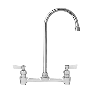 Fisher 61476 6" Swivel/Rigid Gooseneck Spout Stainless Steel Backsplash Mount Faucet
