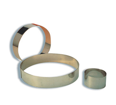 Matfer Bourgeat 371408 8&quot; ID x 1.75&quot;H Stainless Steel Round Mousse Ring