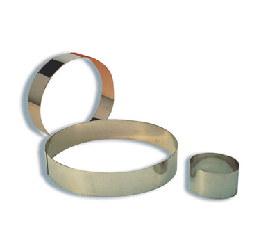 Matfer Bourgeat 371408 8" ID x 1.75"H Stainless Steel Round Mousse Ring