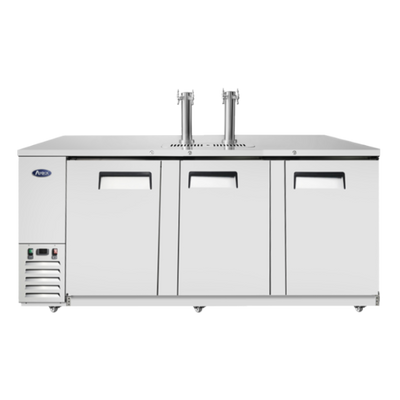Atosa MKC90GR 4 (2) 0.5 Kegs Stainless Steel with 2 Faucets Atosa Draft Beer Cooler - 115 Volts