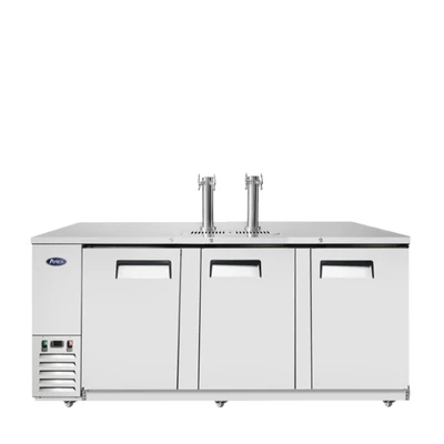 Atosa MKC90GR 4 (2) 0.5 Kegs Stainless Steel with 2 Faucets Atosa Draft Beer Cooler - 115 Volts