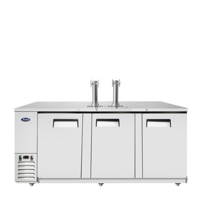 Atosa MKC90GR 4 (2) 0.5 Kegs Stainless Steel with 2 Faucets Atosa Draft Beer Cooler - 115 Volts