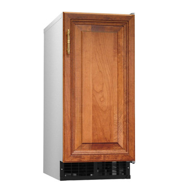Hoshizaki C-80BAK-DS 14.88" W Stainless Steel Nugget-Style Air-Cooled Ice Maker with Custom Cabinetry and Bin - 115 Volts