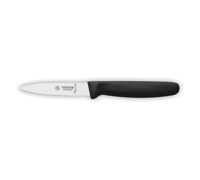 Matfer Bourgeat 182102 3.75&quot; Giesser Messer Paring Knife with Black Handle
