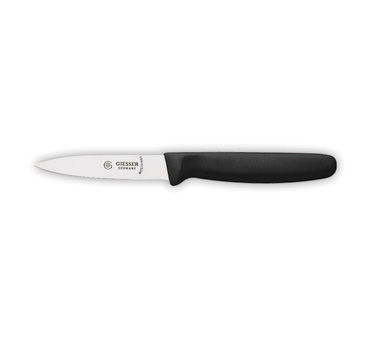 Matfer Bourgeat 182102 3.75" Giesser Messer Paring Knife with Black Handle