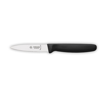 Matfer Bourgeat 182102 3.75" Giesser Messer Paring Knife with Black Handle