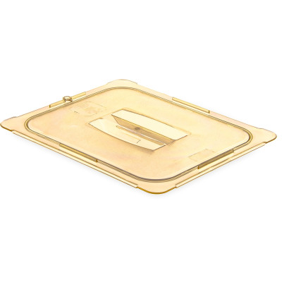 Carlisle 10436U13 Flat Solid Amber Storplus High Heat Universal Lid