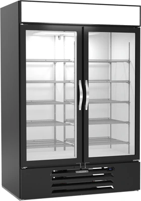 Beverage Air MMF49HC-1-B-IQ 52"W Two-Section Glass Door MarketMax DUAL TEMP Merchandiser