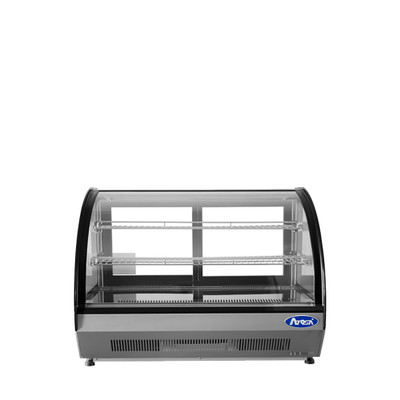 Atosa CRDC-46 4.6 Cu. Ft. Black Stainless Steel Countertop Refrigerated Display Case - 115 Volts