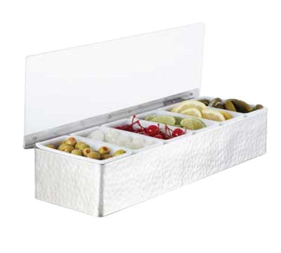 American Metalcraft HMCD4 12&quot; L x 5.75&quot; W x 3.5&quot; H Stainless Steel Condiment Dispenser