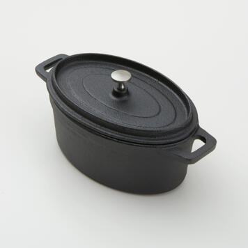 American Metalcraft CIPOV745 23.5 Oz. Cast Iron Oval Baking Dish