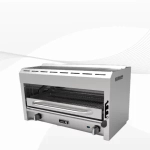 Asber AESB 24 EM Emerald Line 24" W Stainless Steel Natural Gas Infrared Salamander Broiler - 20,000 BTU